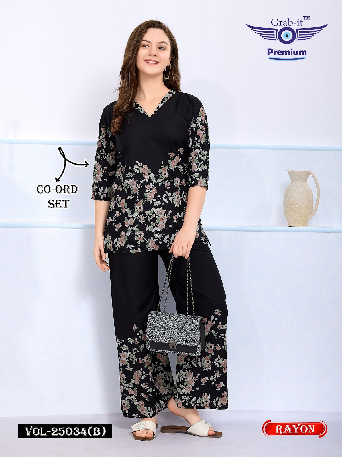 Vol 25034 B Grab It Rayon Co Ord Set Manufacturer