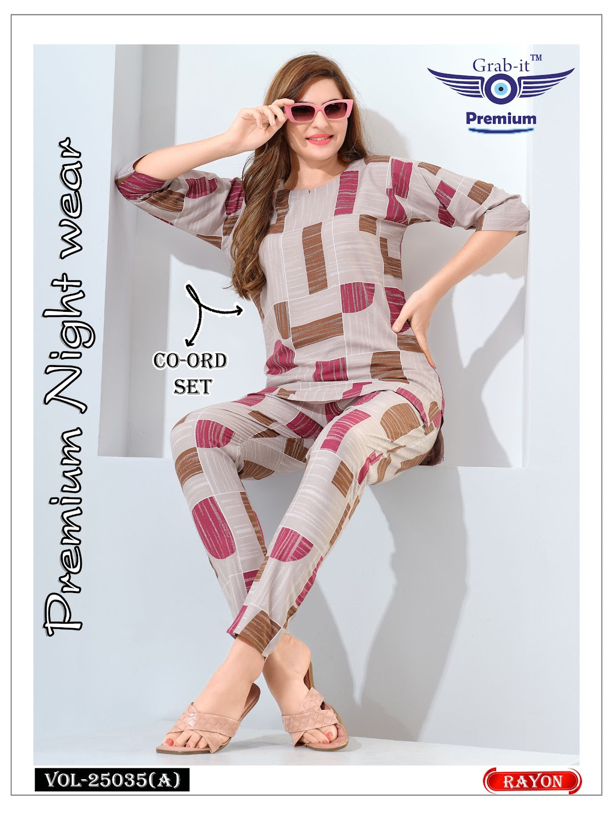 Vol 25035 A Grab It Rayon Co Ord Set Wholesale Rate