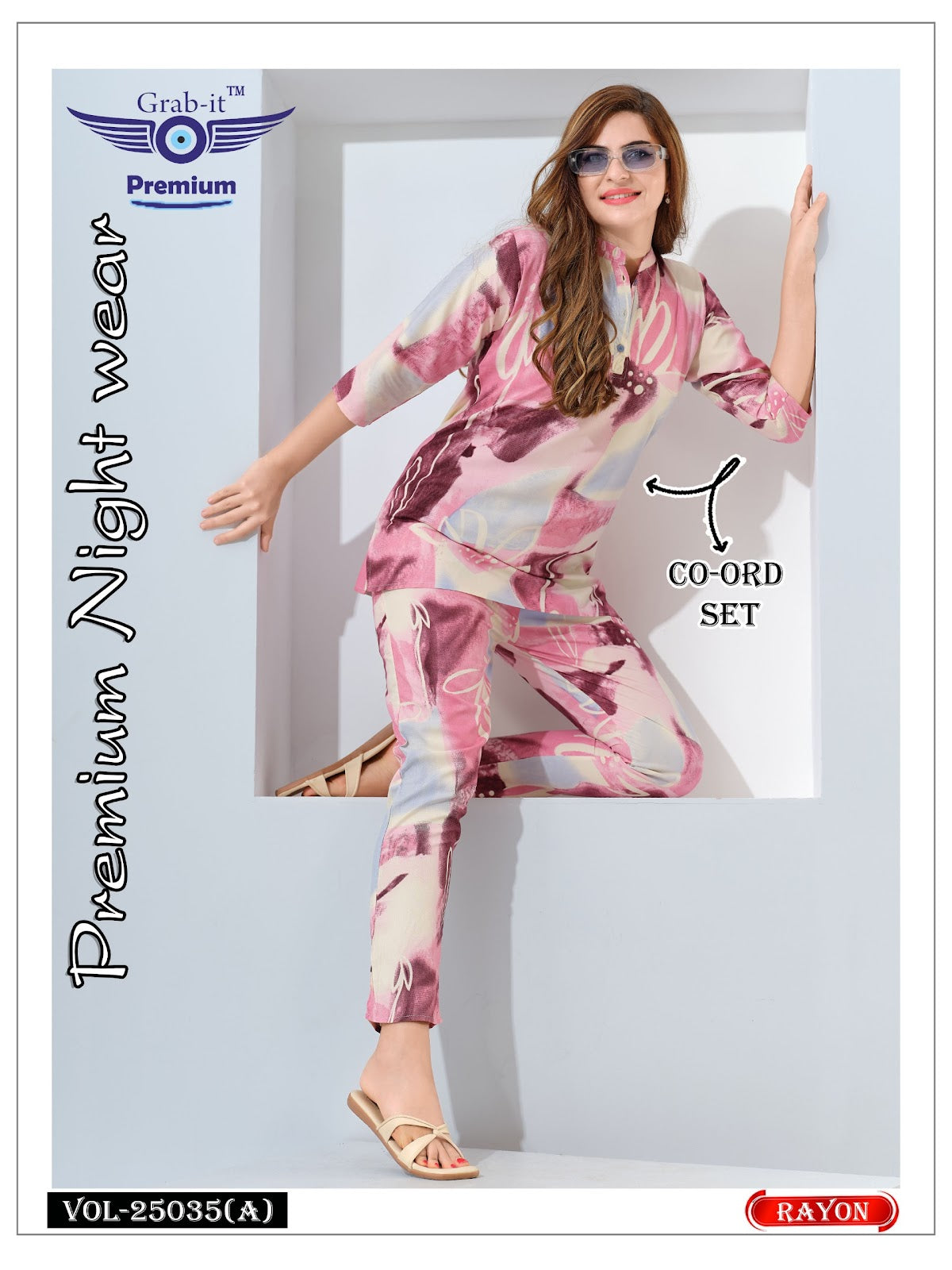 Vol 25035 A Grab It Rayon Co Ord Set Wholesale Rate