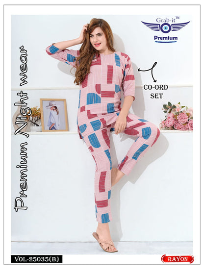 Vol 25035 B Grab It Rayon Co Ord Set Manufacturer Ahmedabad