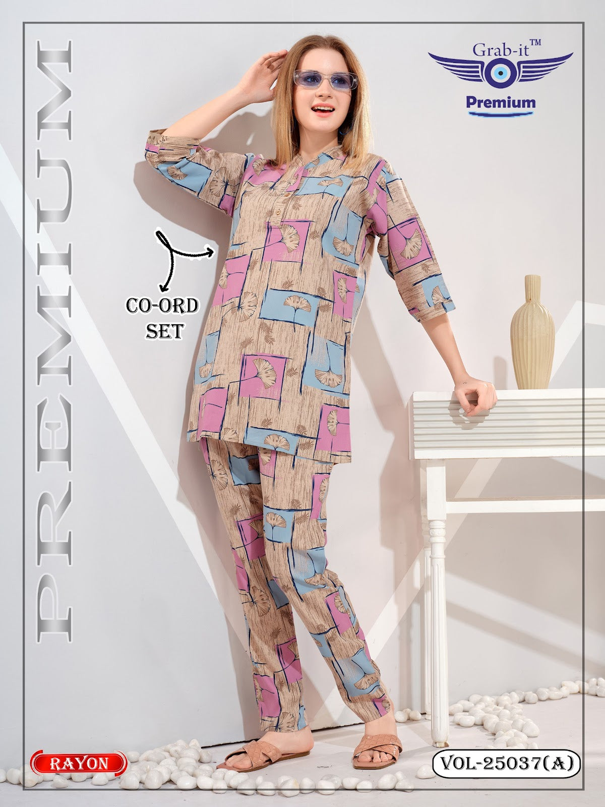Vol 25037 A Grab It Rayon Co Ord Set Supplier Ahmedabad