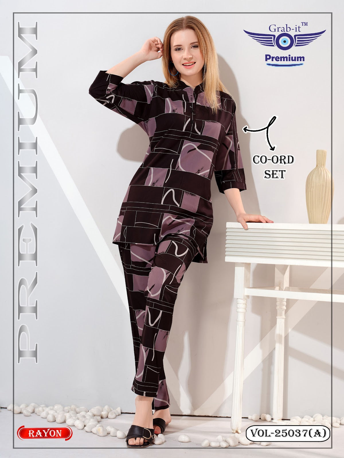 Vol 25037 A Grab It Rayon Co Ord Set Supplier Ahmedabad