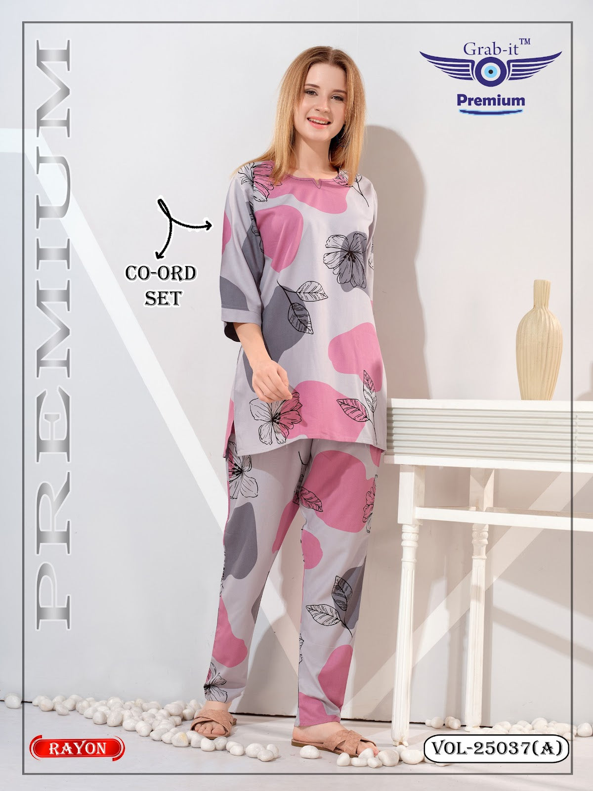 Vol 25037 A Grab It Rayon Co Ord Set Supplier Ahmedabad