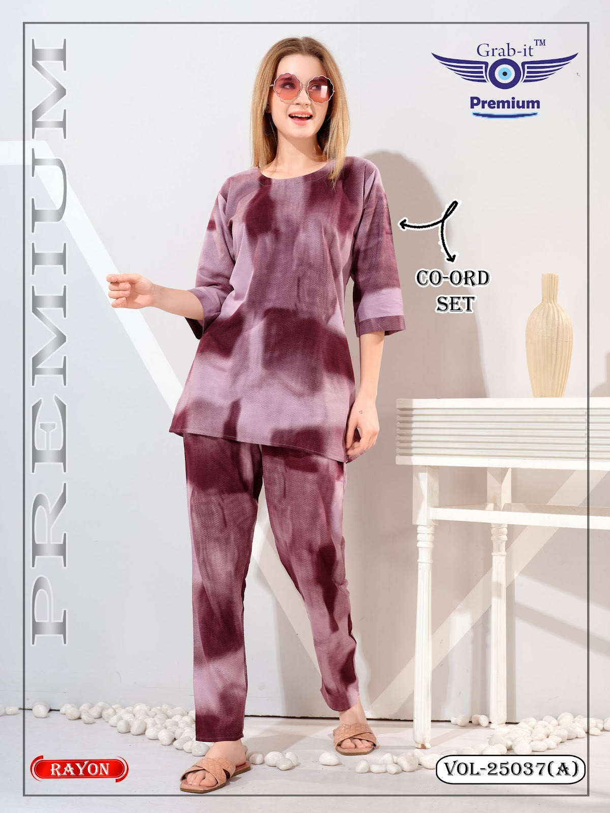 Vol 25037 A Grab It Rayon Co Ord Set Supplier Ahmedabad