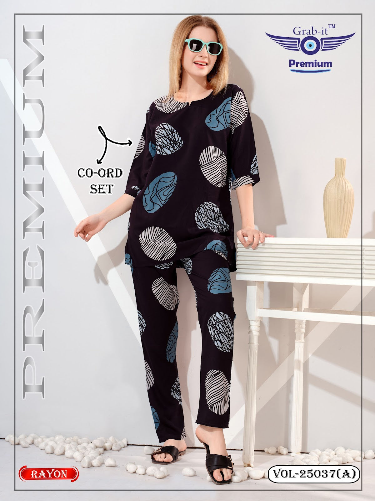Vol 25037 A Grab It Rayon Co Ord Set Supplier Ahmedabad