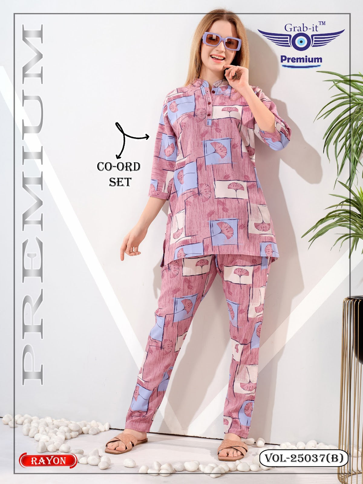 Vol 25037 B Grab It Rayon Co Ord Set Wholesale Price