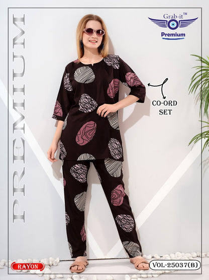 Vol 25037 B Grab It Rayon Co Ord Set Wholesale Price