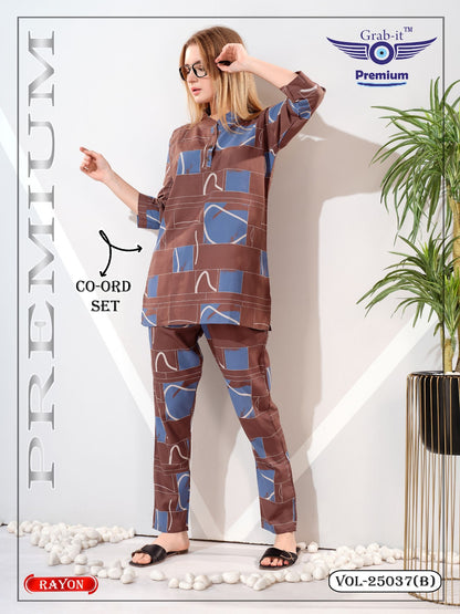 Vol 25037 B Grab It Rayon Co Ord Set Wholesale Price