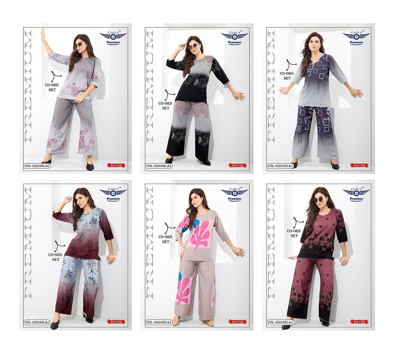 Vol 25038 A Grab It Rayon Co Ord Set Exporter Gujarat