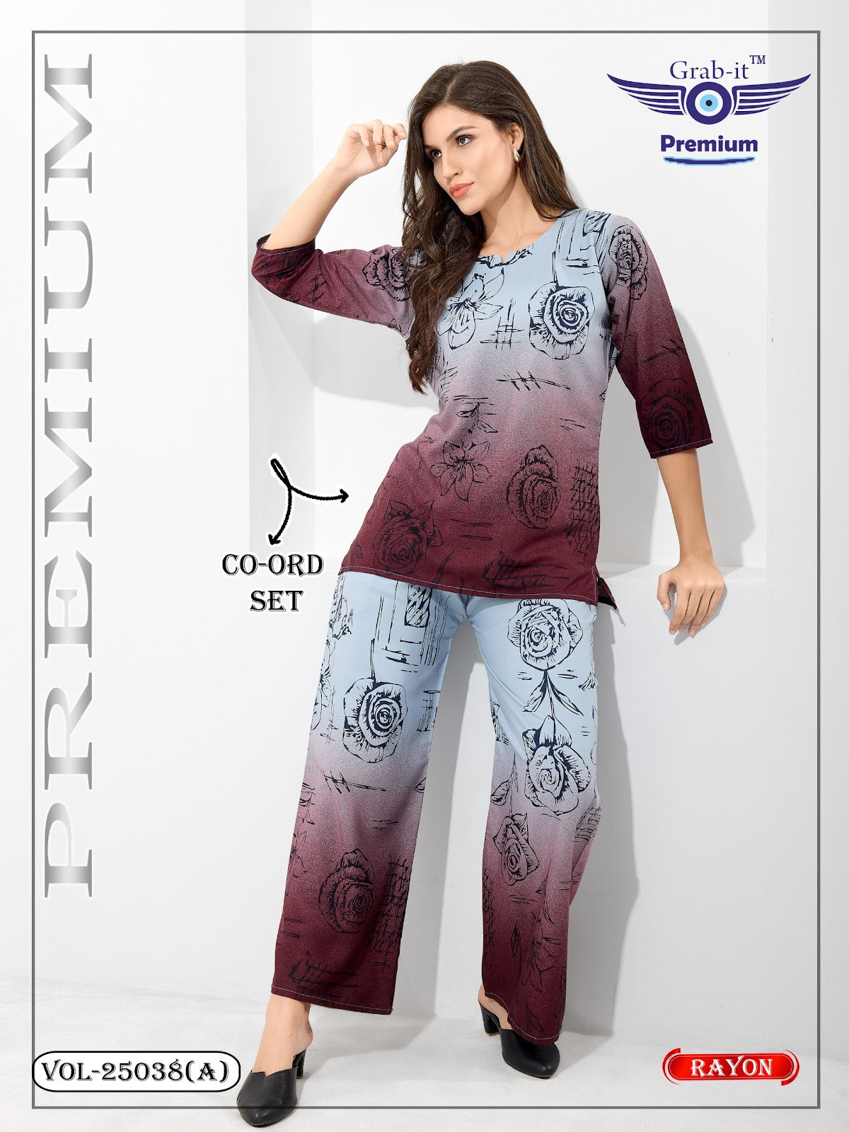 Vol 25038 A Grab It Rayon Co Ord Set Exporter Gujarat