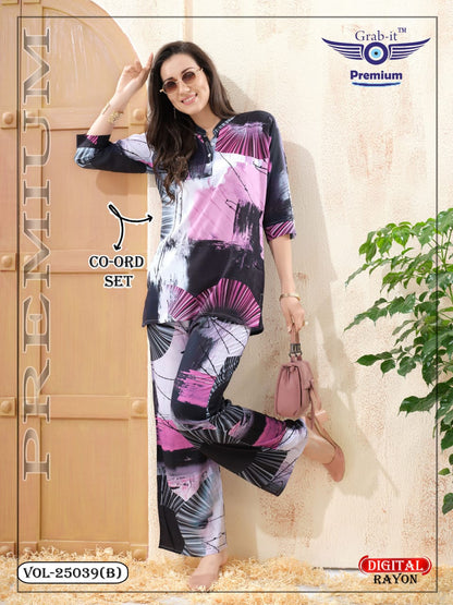 Vol 25039 B Grab It Rayon Co Ord Set Wholesale Rate