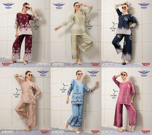 Vol 25041 B Grab It Rayon Co Ord Set Supplier