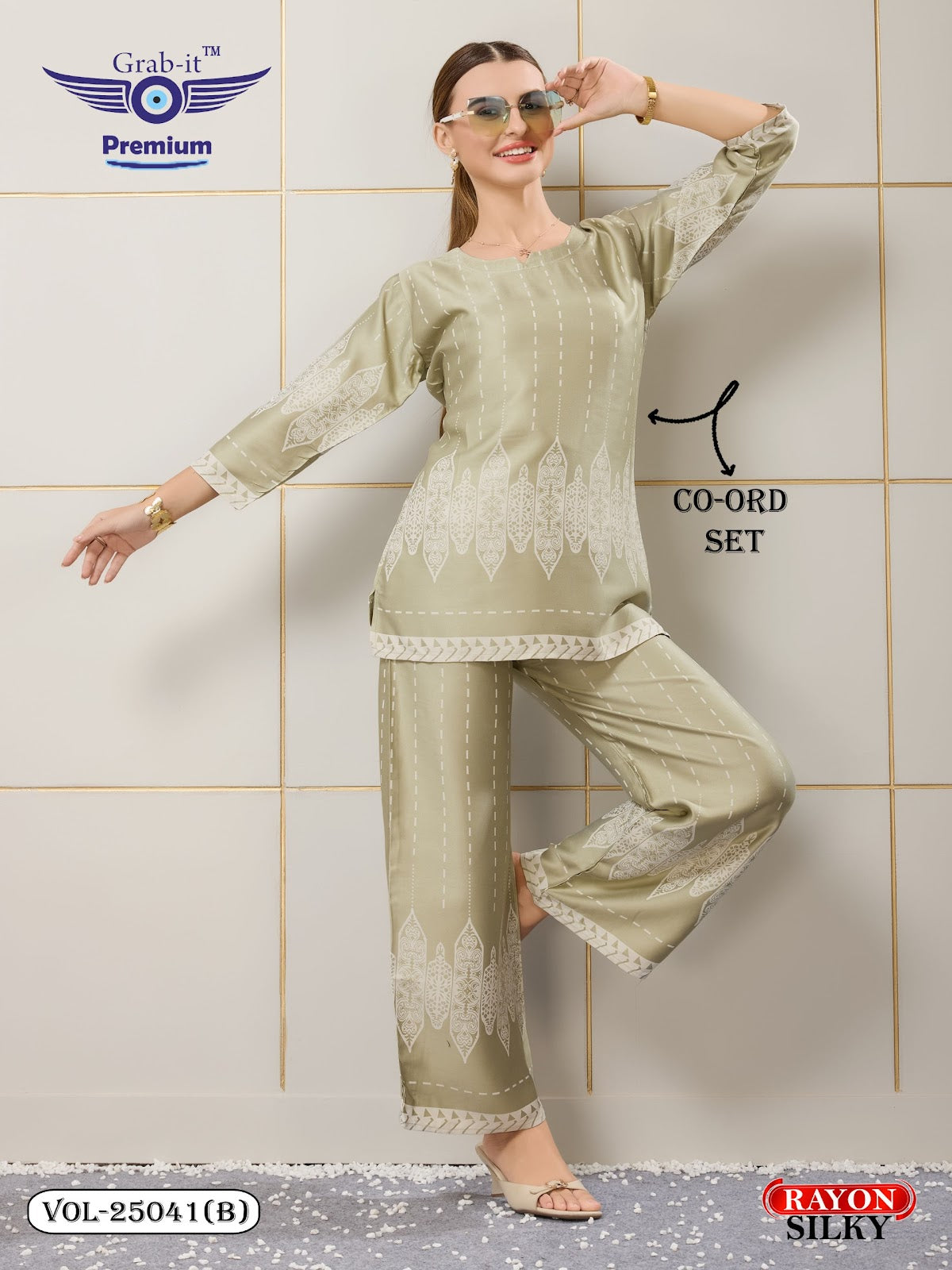 Vol 25041 B Grab It Rayon Co Ord Set Supplier