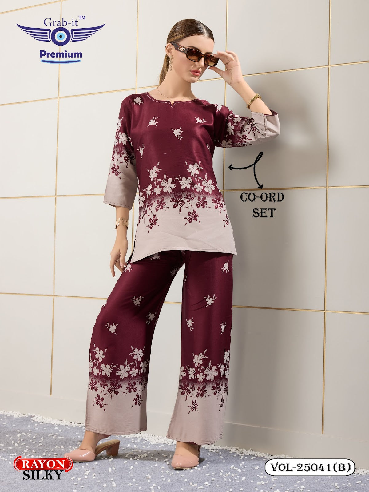 Vol 25041 B Grab It Rayon Co Ord Set Supplier