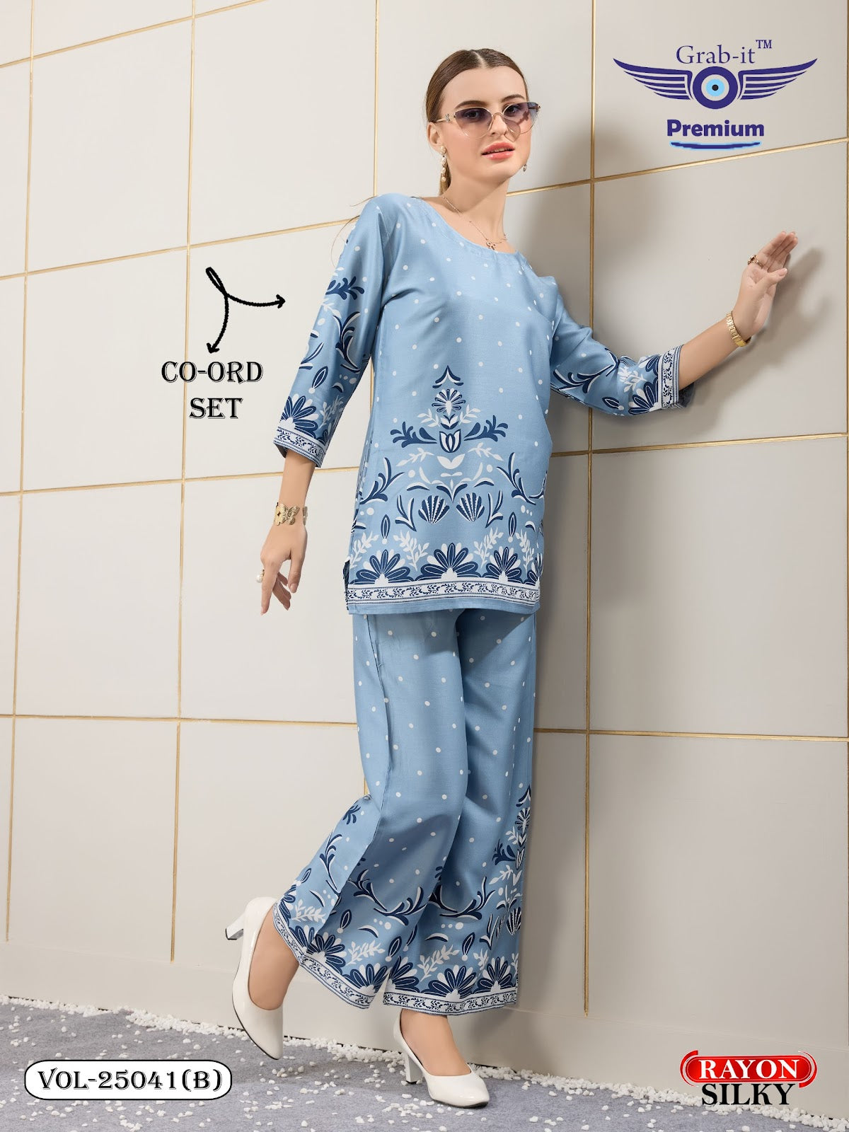 Vol 25041 B Grab It Rayon Co Ord Set Supplier
