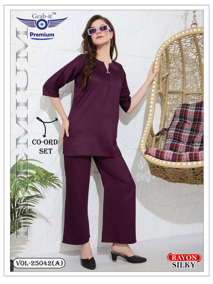 Vol 25042 A Grab It Rayon Co Ord Set Exporter