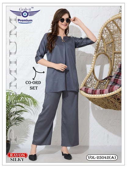 Vol 25042 A Grab It Rayon Co Ord Set Exporter