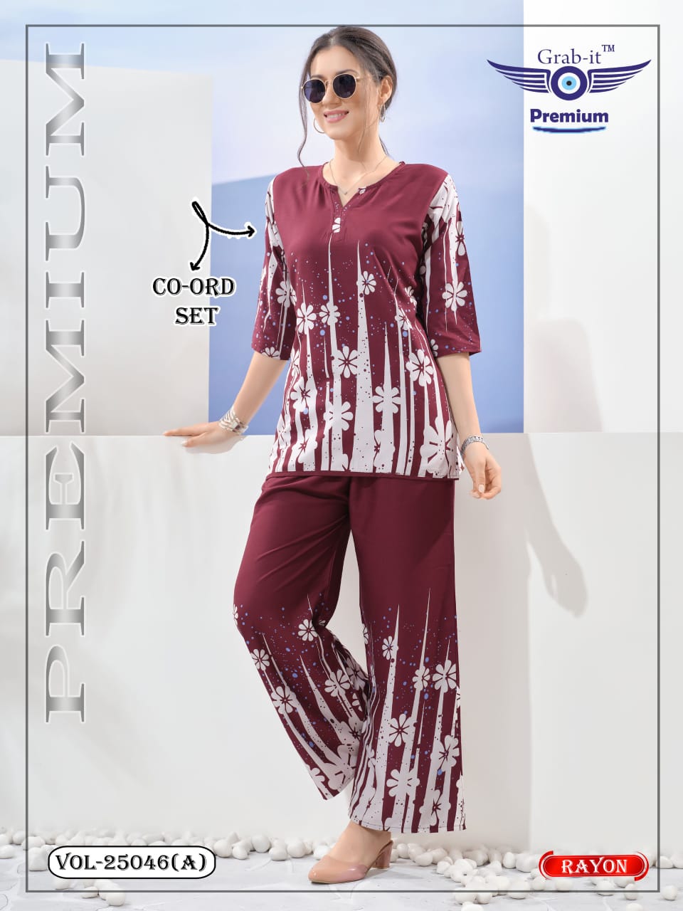 Vol 25046 A Grab It Rayon Co Ord Set Manufacturer India