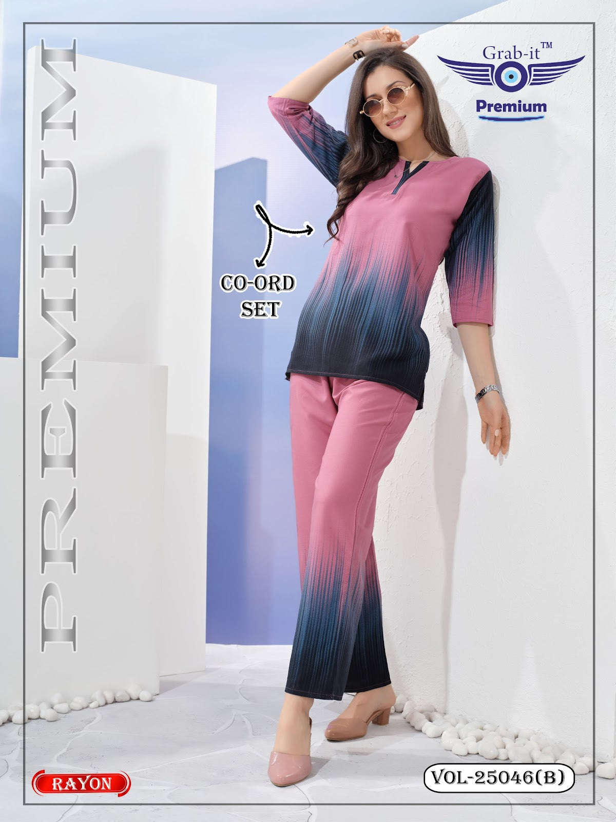 Vol 25046 B Grab It Rayon Co Ord Set Manufacturer