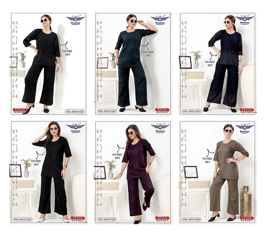 Vol 25047-B Grab It Linen Slub Co Ord Set Manufacturer
