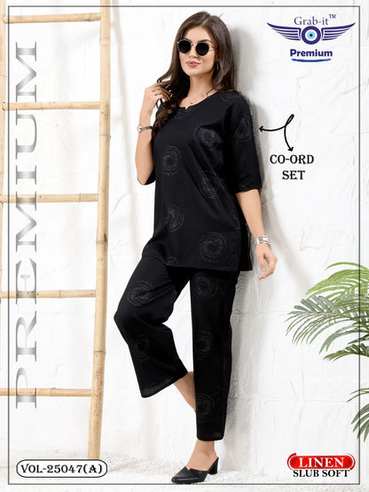 Vol 25047 A Grab It Linen Co Ord Set Wholesaler Gujarat
