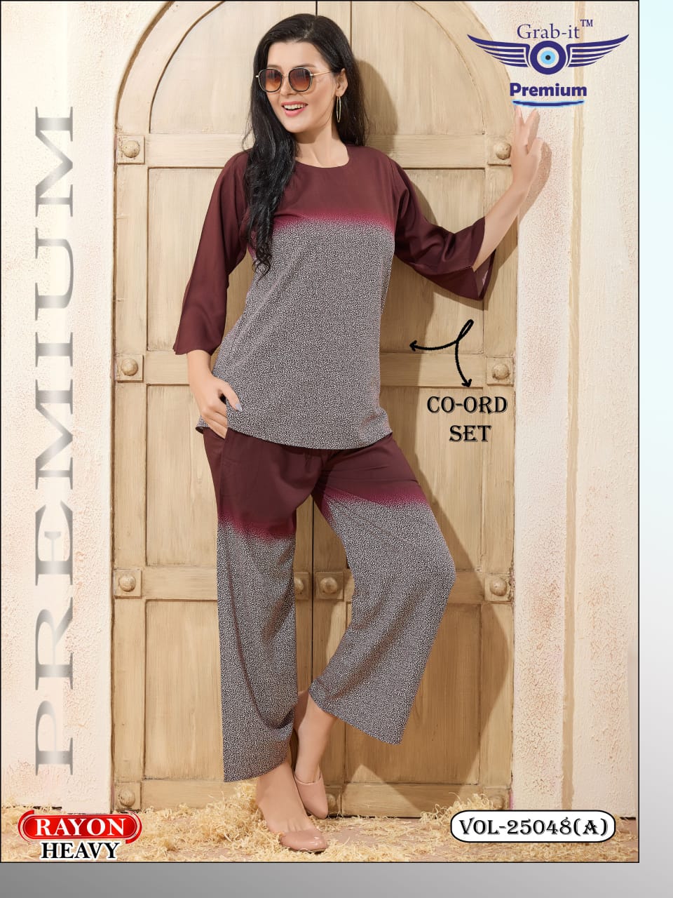 Vol 25048 A Grab It Rayon Co Ord Set Wholesaler Gujarat