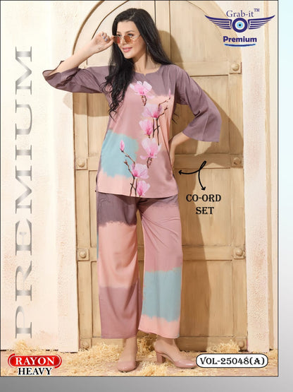 Vol 25048 A Grab It Rayon Co Ord Set Wholesaler Gujarat