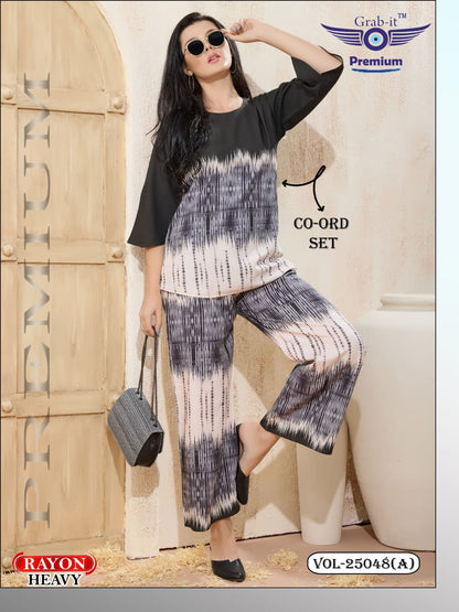 Vol 25048 A Grab It Rayon Co Ord Set Wholesaler Gujarat