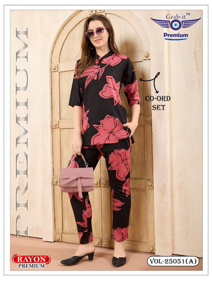 Vol 25051 A Grab It Rayon Co Ord Set Supplier Gujarat