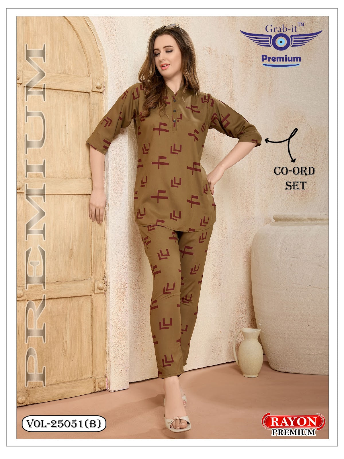 Vol 25051 B Grab It Rayon Co Ord Set Exporter Gujarat