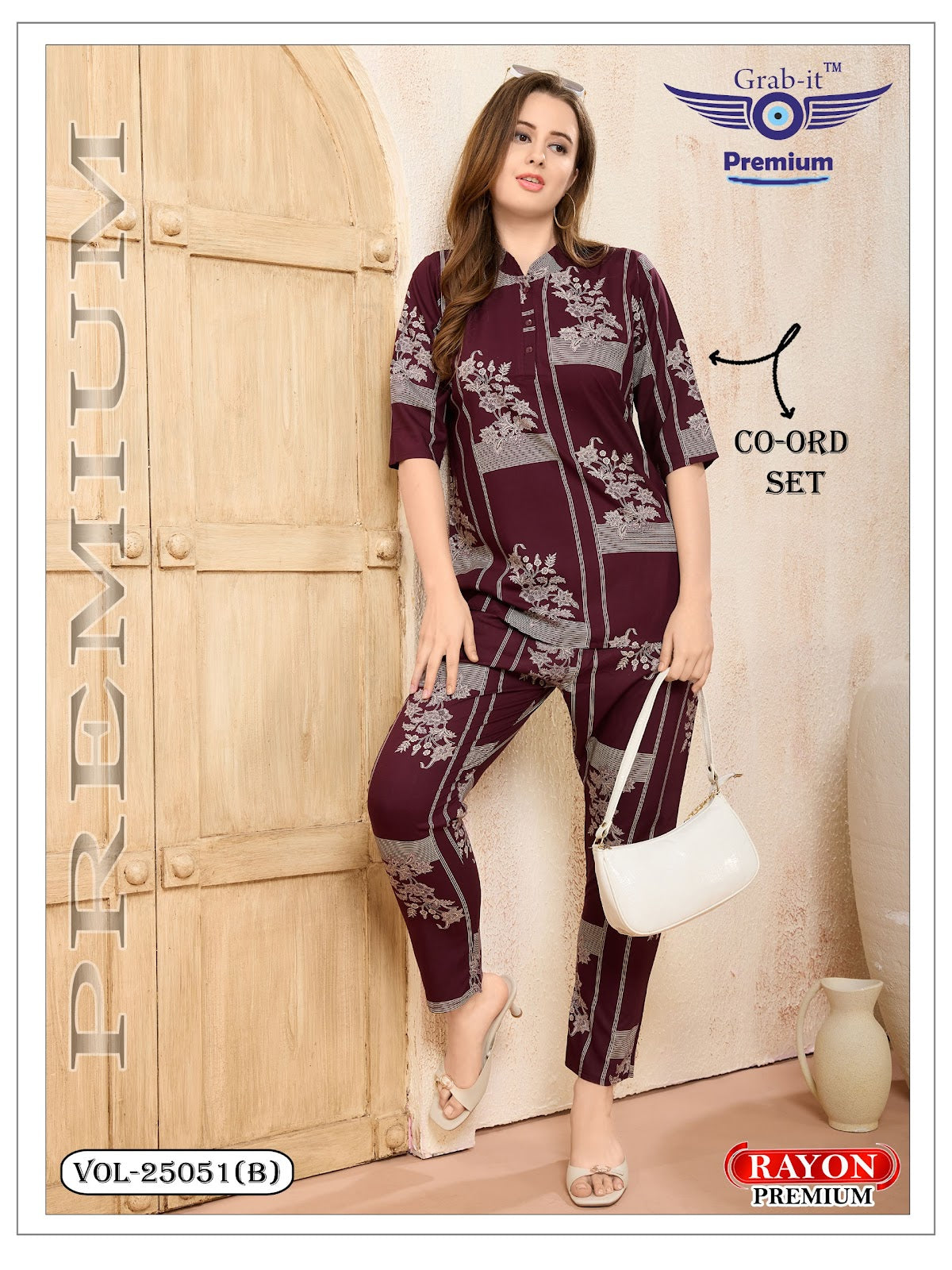 Vol 25051 B Grab It Rayon Co Ord Set Exporter Gujarat