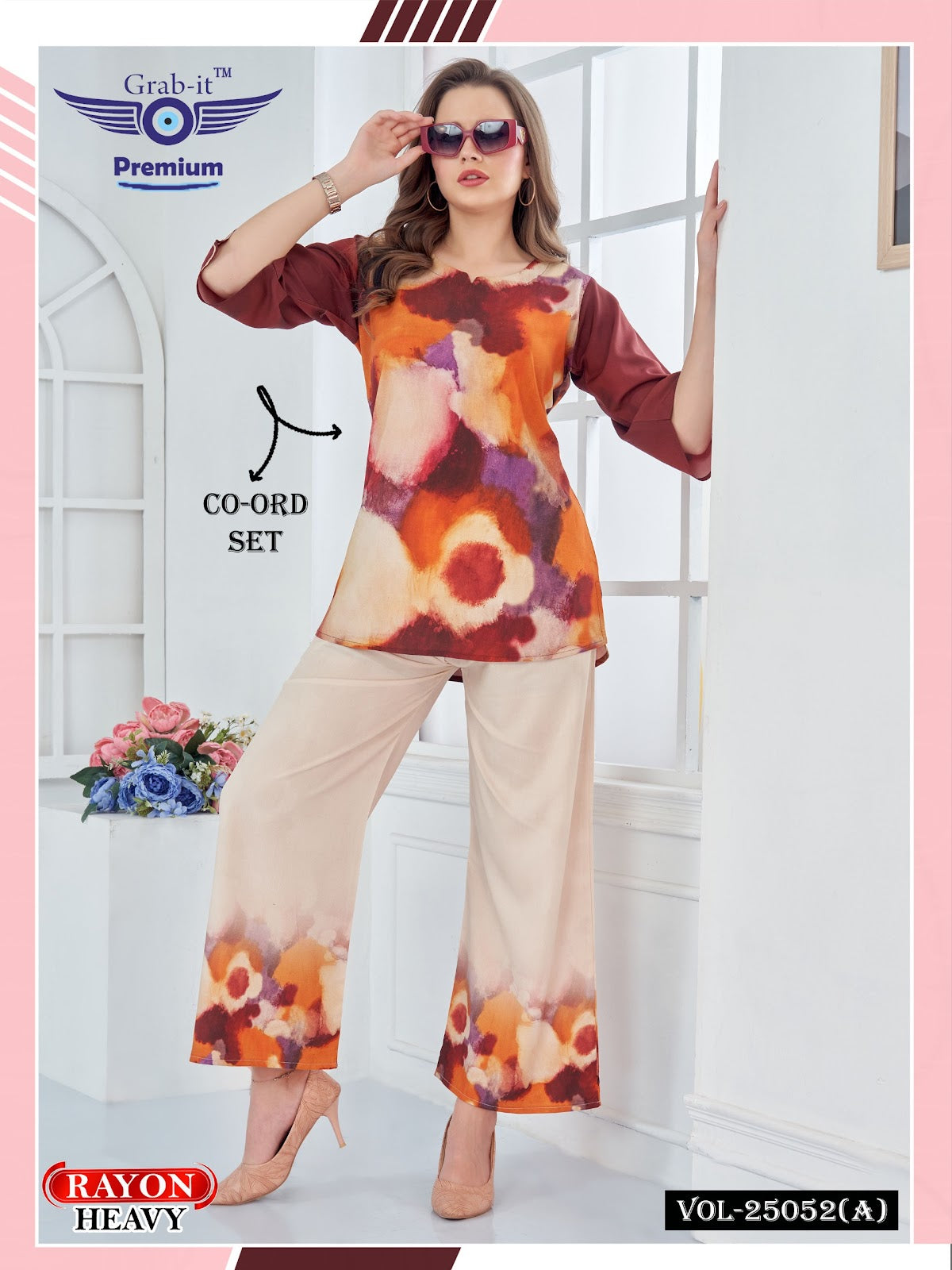 Vol 25052 A Grab It Heavy Reyon Co Ord Set Manufacturer Ahmedabad
