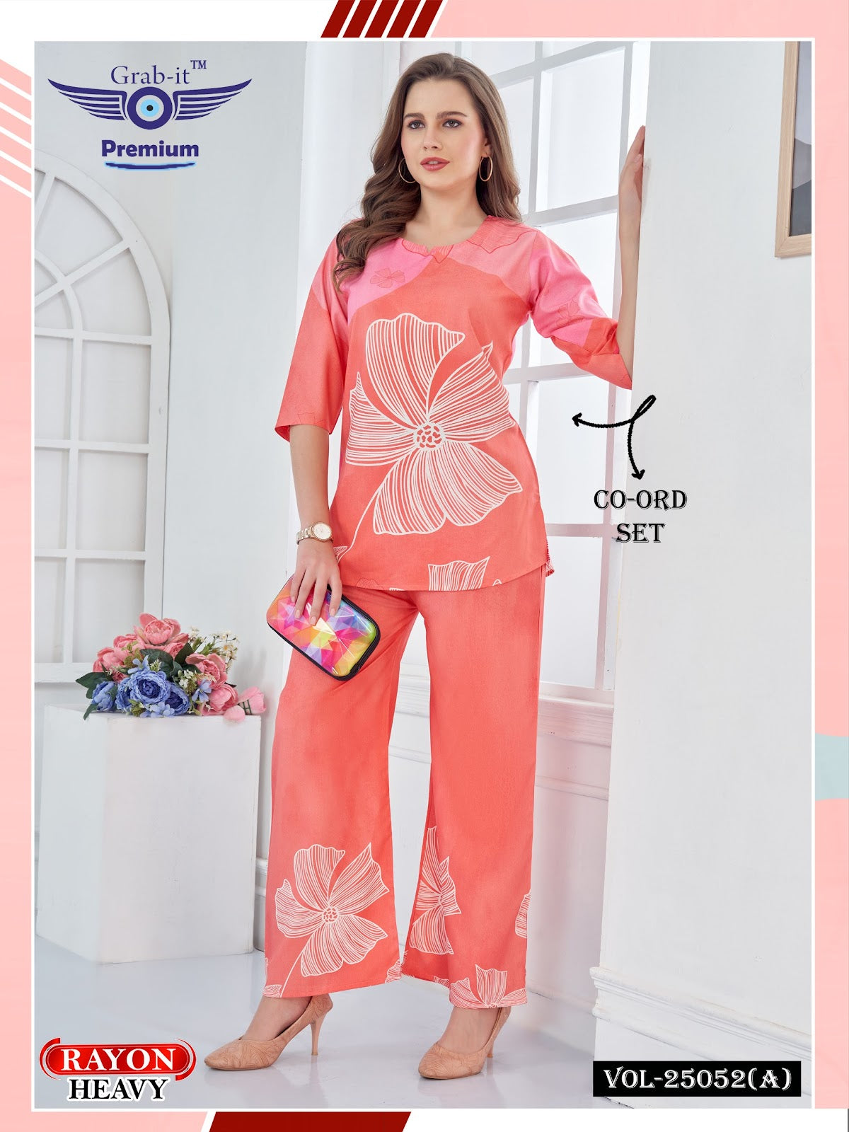 Vol 25052 A Grab It Heavy Reyon Co Ord Set Manufacturer Ahmedabad