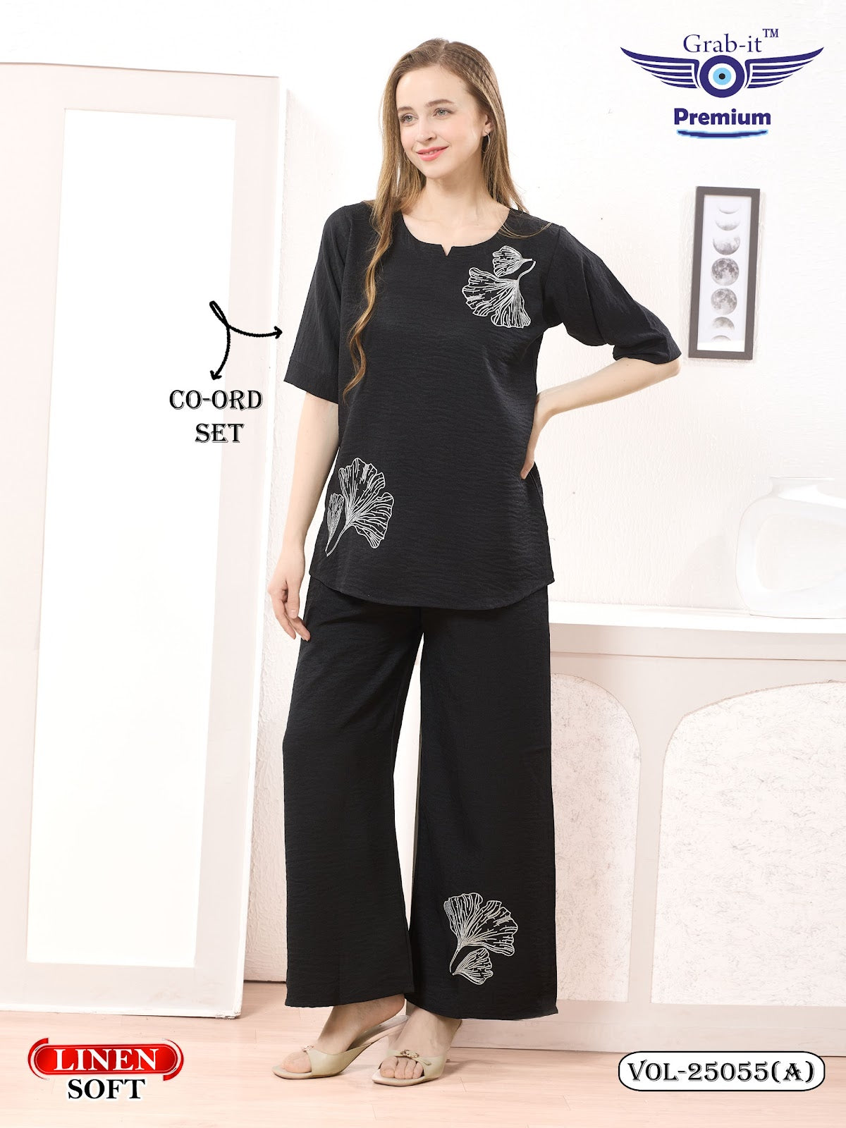 Vol 25055 A Grab It Linen Co Ord Set Wholesaler Ahmedabad