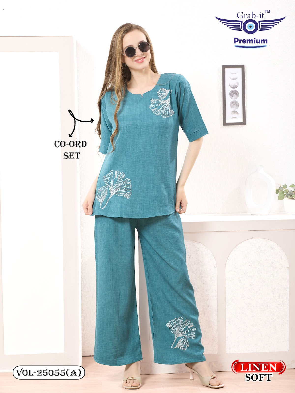 Vol 25055 A Grab It Linen Co Ord Set Wholesaler Ahmedabad