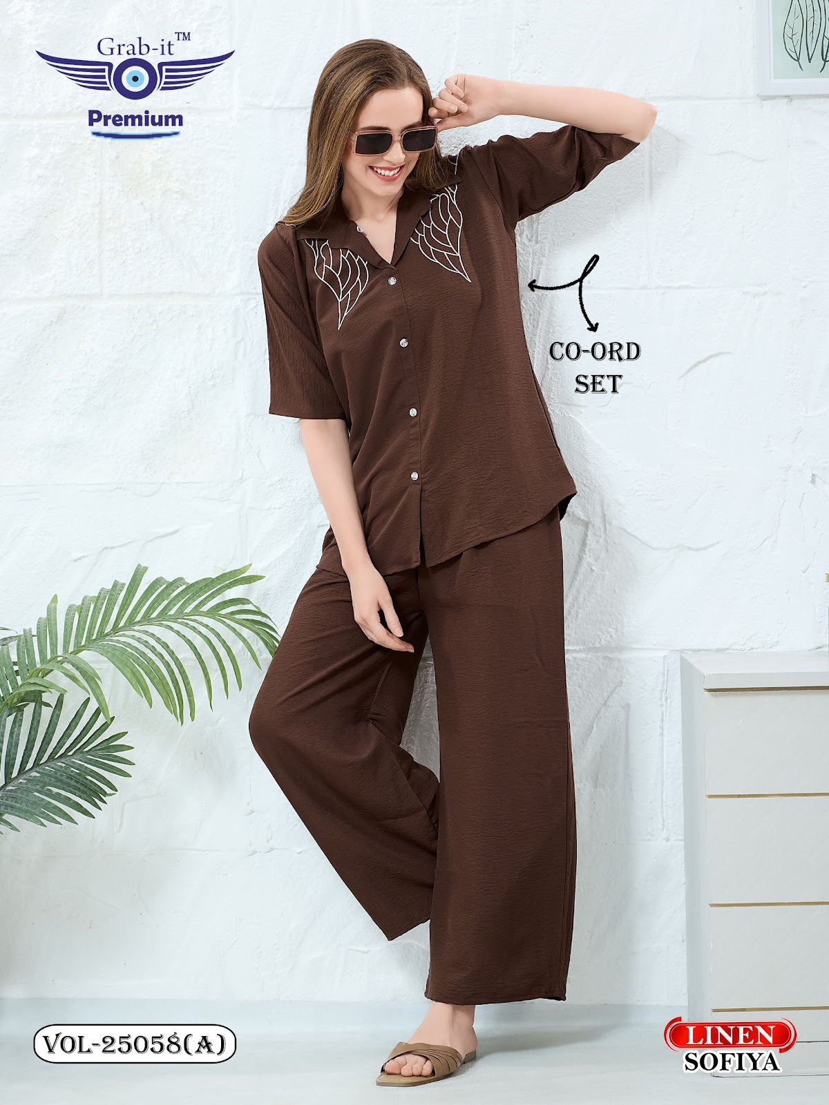 Vol 25058 A Grab It Linen Co Ord Set Exporter Gujarat