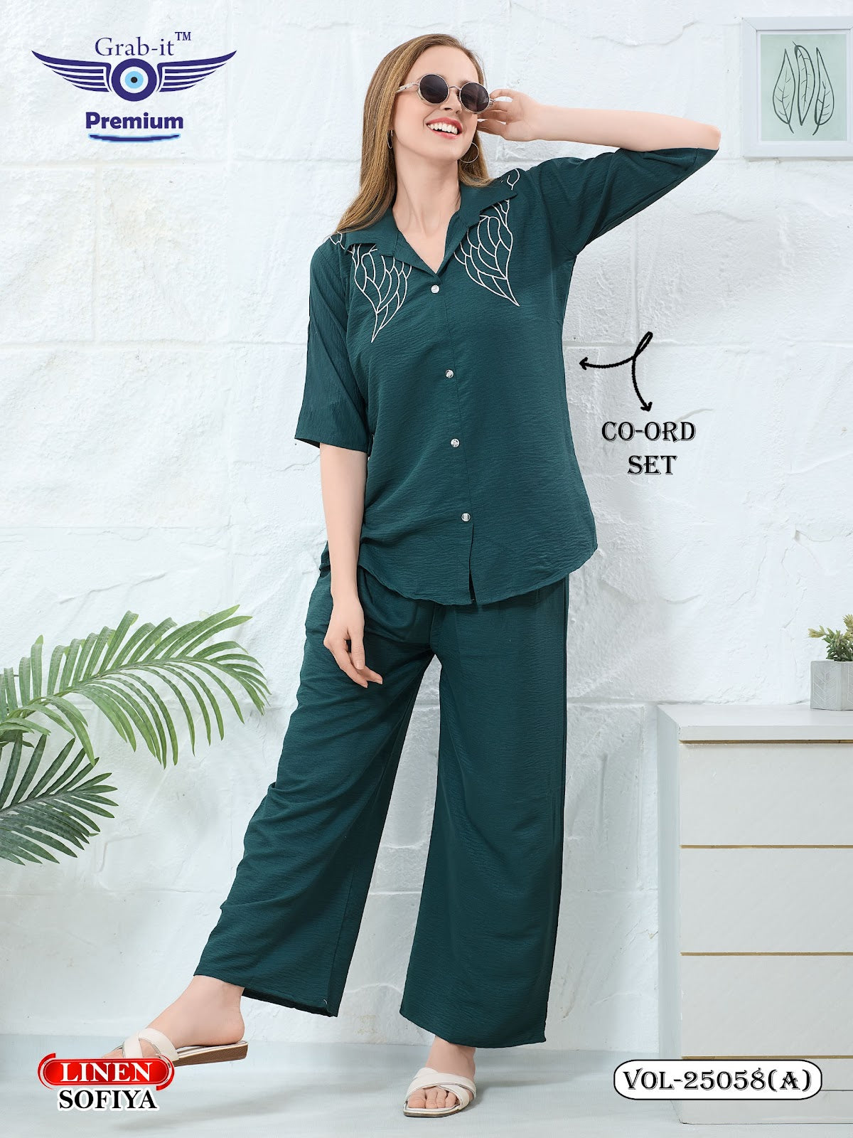 Vol 25058 A Grab It Linen Co Ord Set Exporter Gujarat