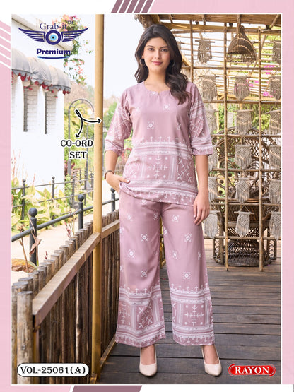 Vol 25061 A Grab It Rayon Co Ord Set Exporter Ahmedabad