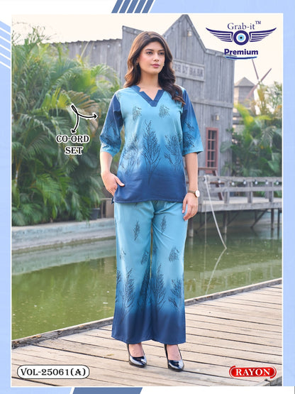 Vol 25061 A Grab It Rayon Co Ord Set Exporter Ahmedabad