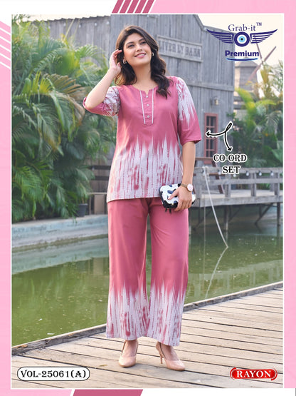 Vol 25061 A Grab It Rayon Co Ord Set Exporter Ahmedabad