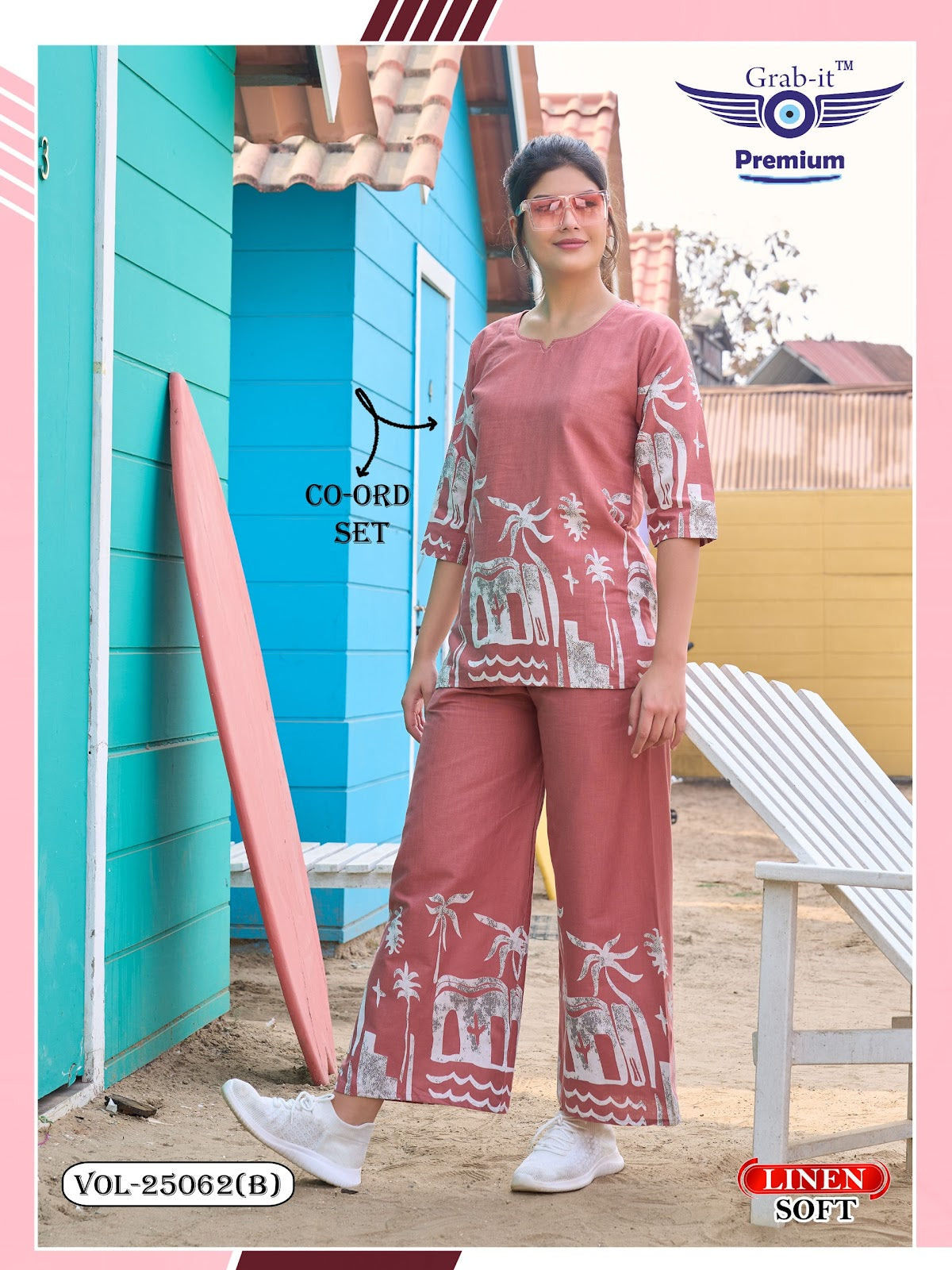 Vol 25062 B Grab It Linen Co Ord Set Wholesaler