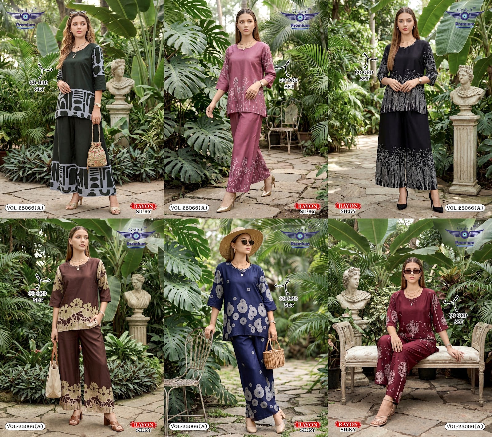 Vol 25066 A Grab It Rayon Co Ord Set Wholesale Price
