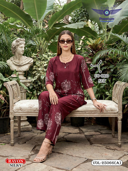 Vol 25066 A Grab It Rayon Co Ord Set Wholesale Price