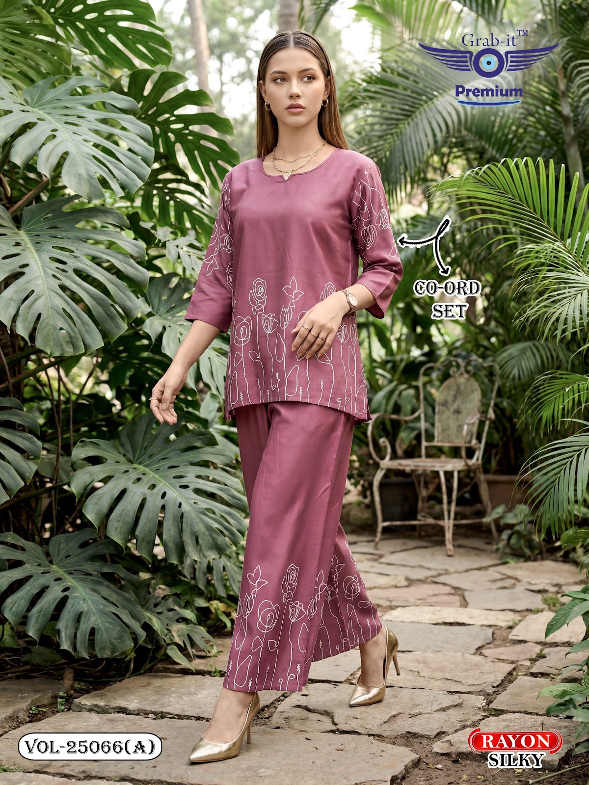 Vol 25066 A Grab It Rayon Co Ord Set Wholesale Price