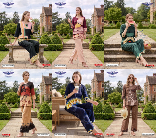 Vol 25072 A Grab It Rayon Co Ord Set Wholesale Rate