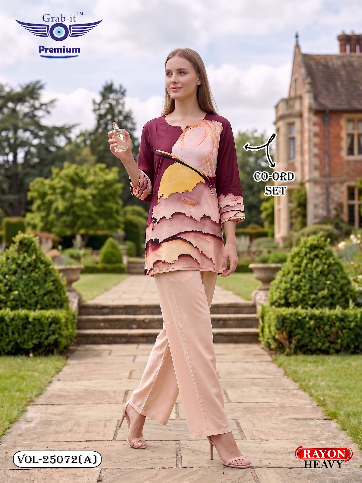 Vol 25072 A Grab It Rayon Co Ord Set Wholesale Rate