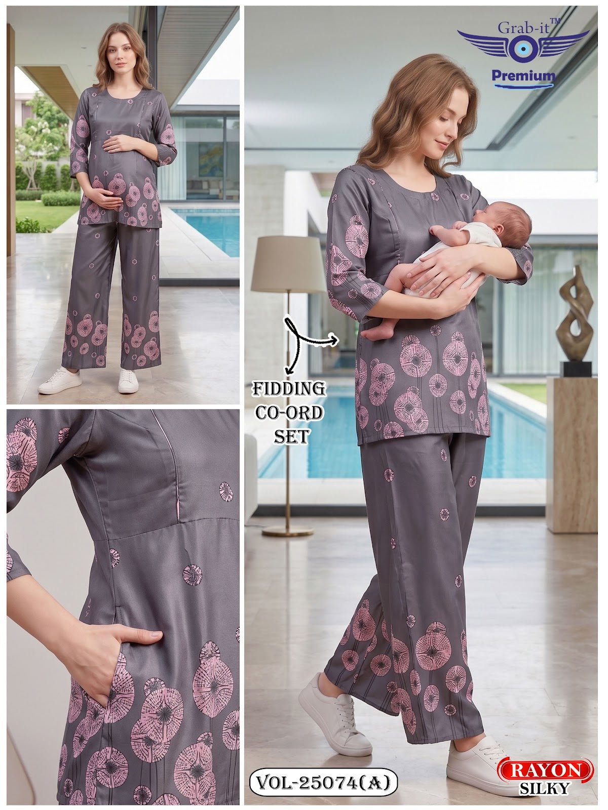 Vol 25074 A Grab It Rayon Feeding Co-Ord Set Manufacturer Ahmedabad