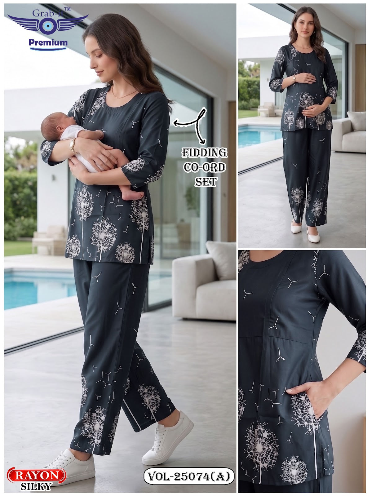 Vol 25074 A Grab It Rayon Feeding Co-Ord Set Manufacturer Ahmedabad