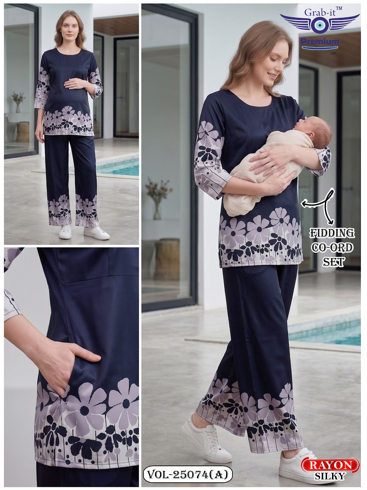 Vol 25074 A Grab It Rayon Feeding Co-Ord Set Manufacturer Ahmedabad
