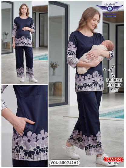 Vol 25074 A Grab It Rayon Feeding Co-Ord Set Manufacturer Ahmedabad